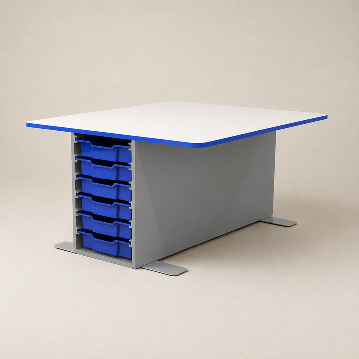 Trident Stem T Table - Whiteboard Surface