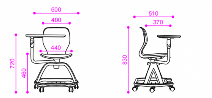 Trend Student Chair with Tablet