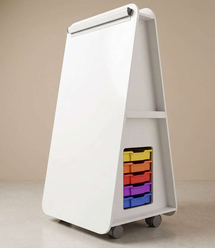 Pinnacle Whiteboard Stand - With Gratnell Trays